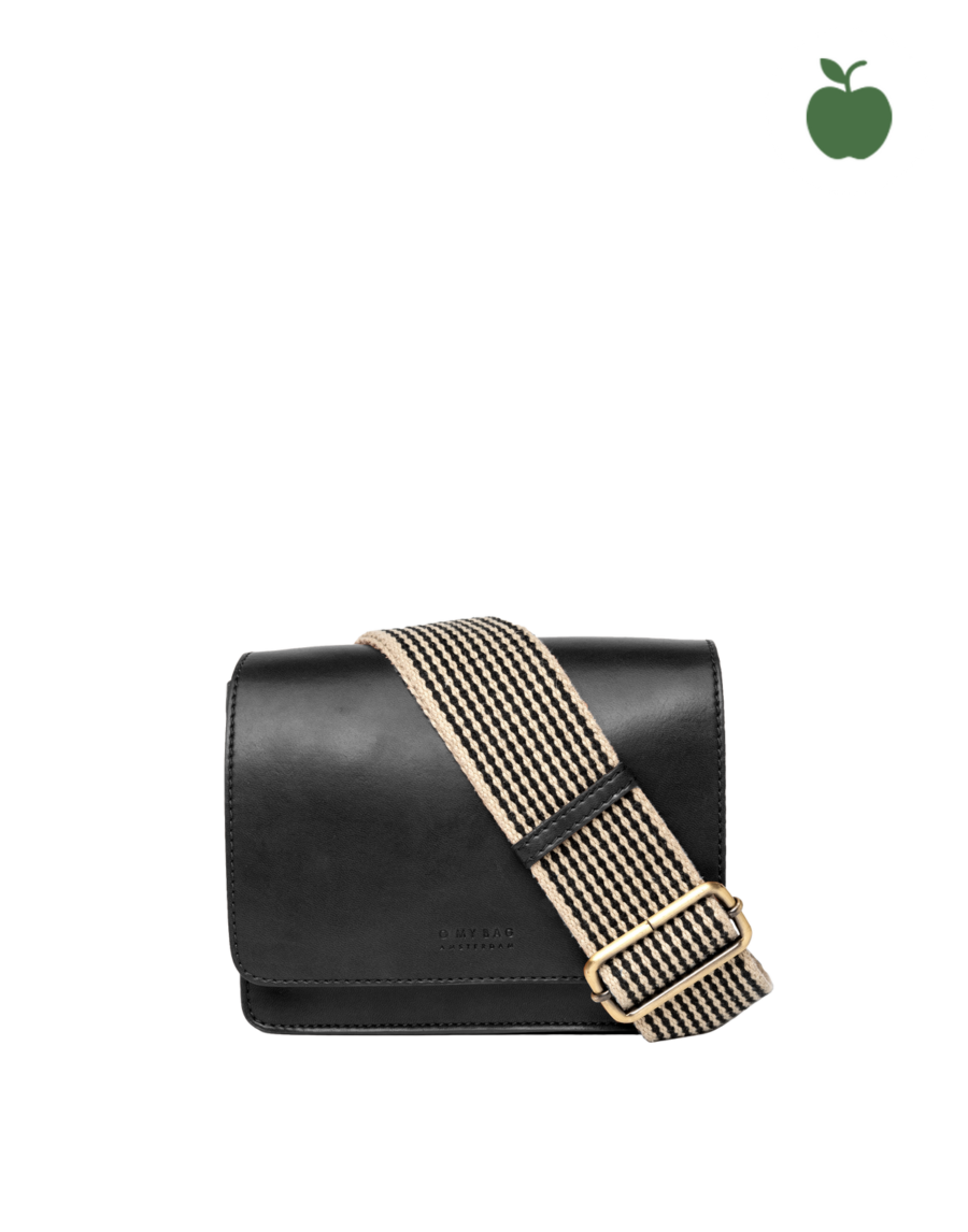 O My Bag - Vegan Audrey Mini Bag, Classic Black Apple Leather