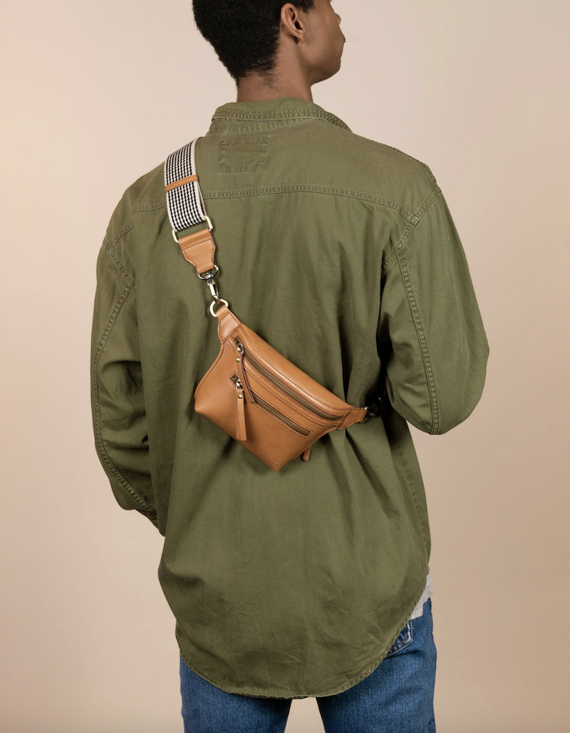 O My Bag - Beck's Bum Bag, Vegan Apple Leather, Cognac
