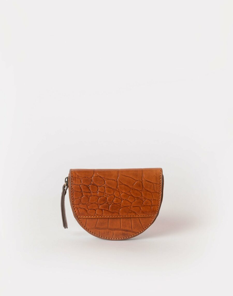 O My Bag - Laura Coin Purse, Cognac Croco Leather