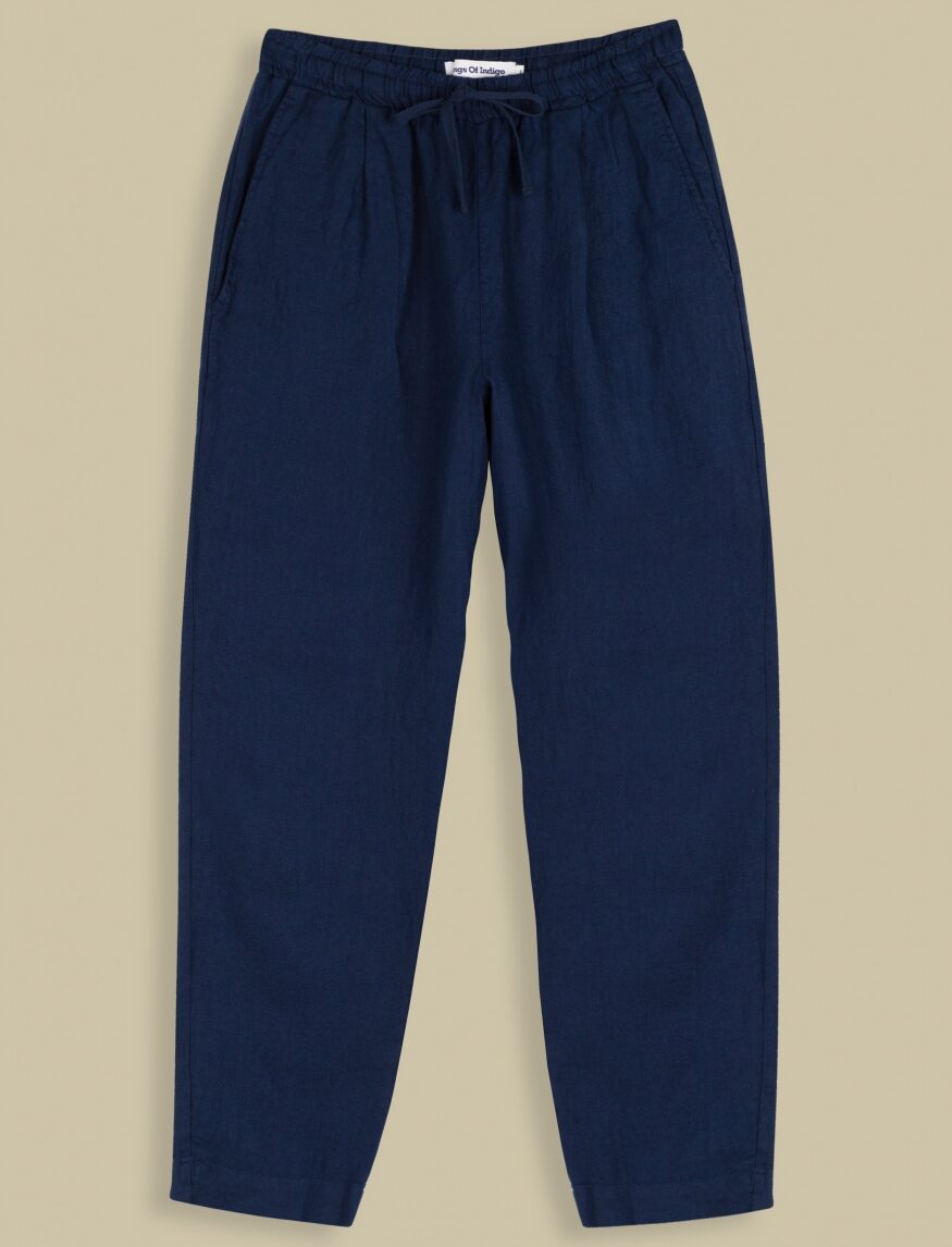 Kings of Indigo - Lourdes Linen Pants, Worker Blue
