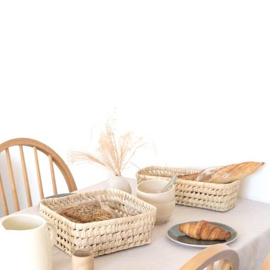 Modern Small World - Rectangular Bread Basket