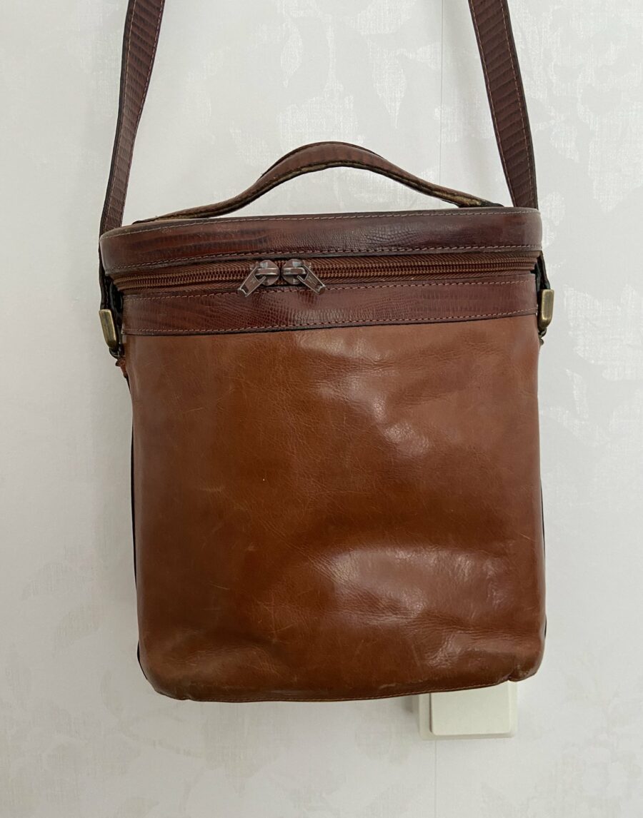 Ecosphere Vintage - Brown Leather Bucket Bag