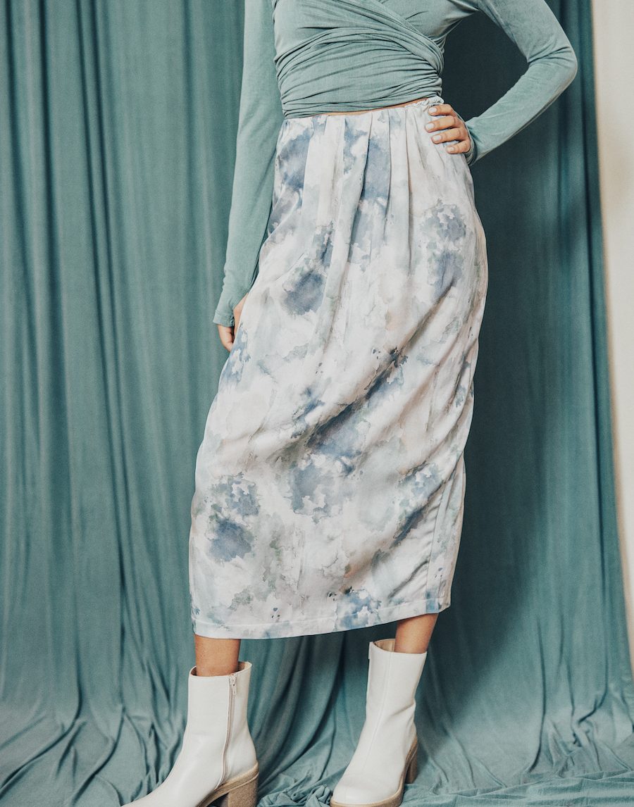 Cossac - Blurred Print Ecovero Skirt