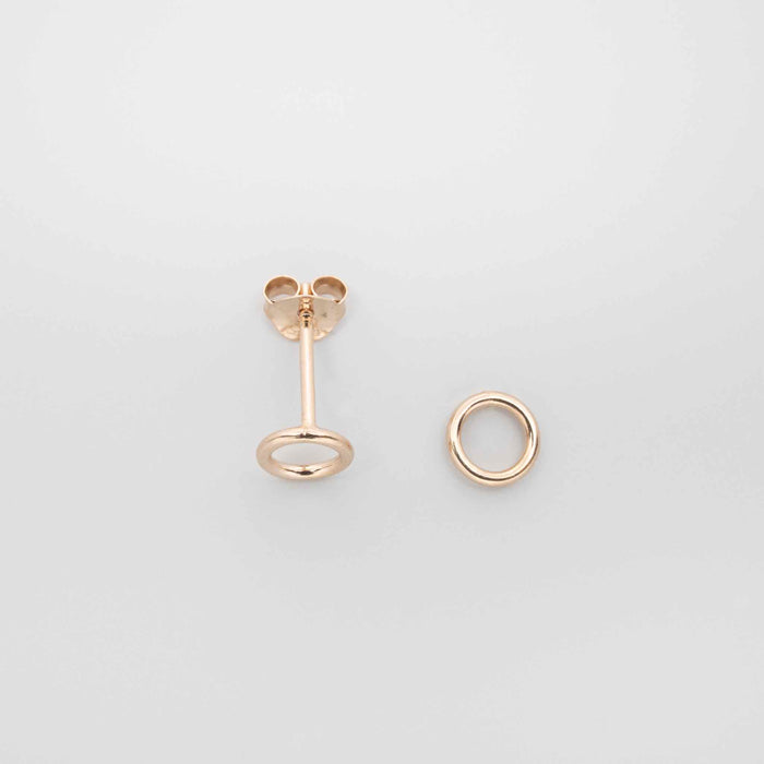 Fejn Jewelry - Shiny Circle Stud, Rosé Gold