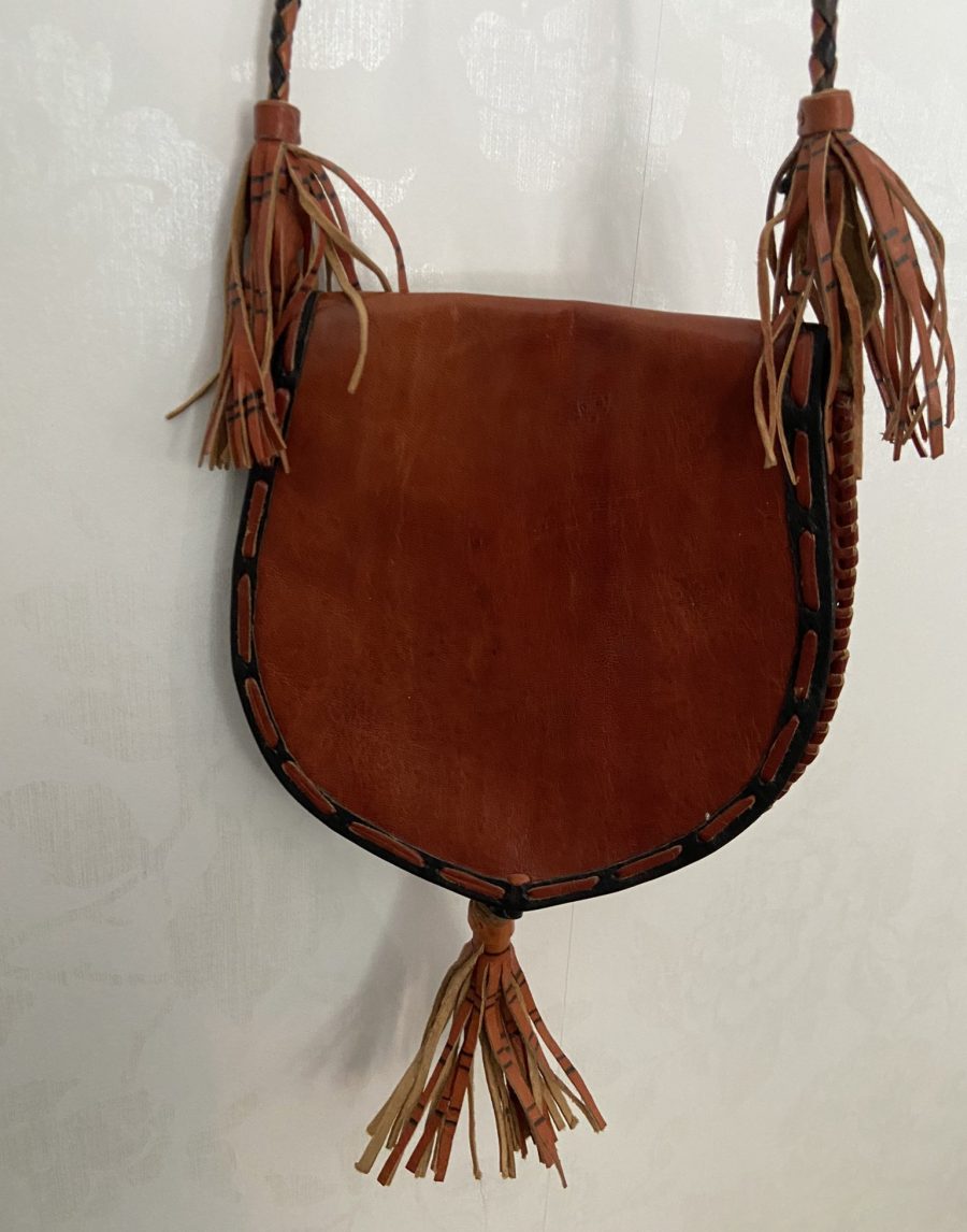 Ecosphere Vintage - Brown Fringe Leather Bag